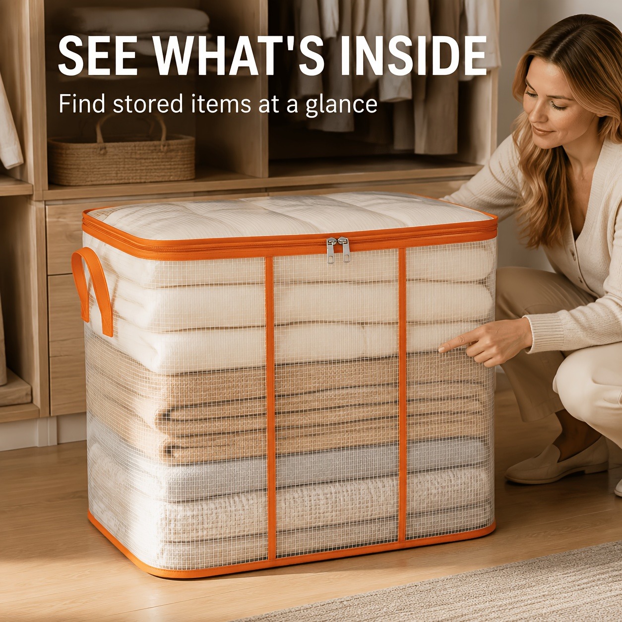 Winter Clothing Organizer - Torba do przechowywania z PVC na
