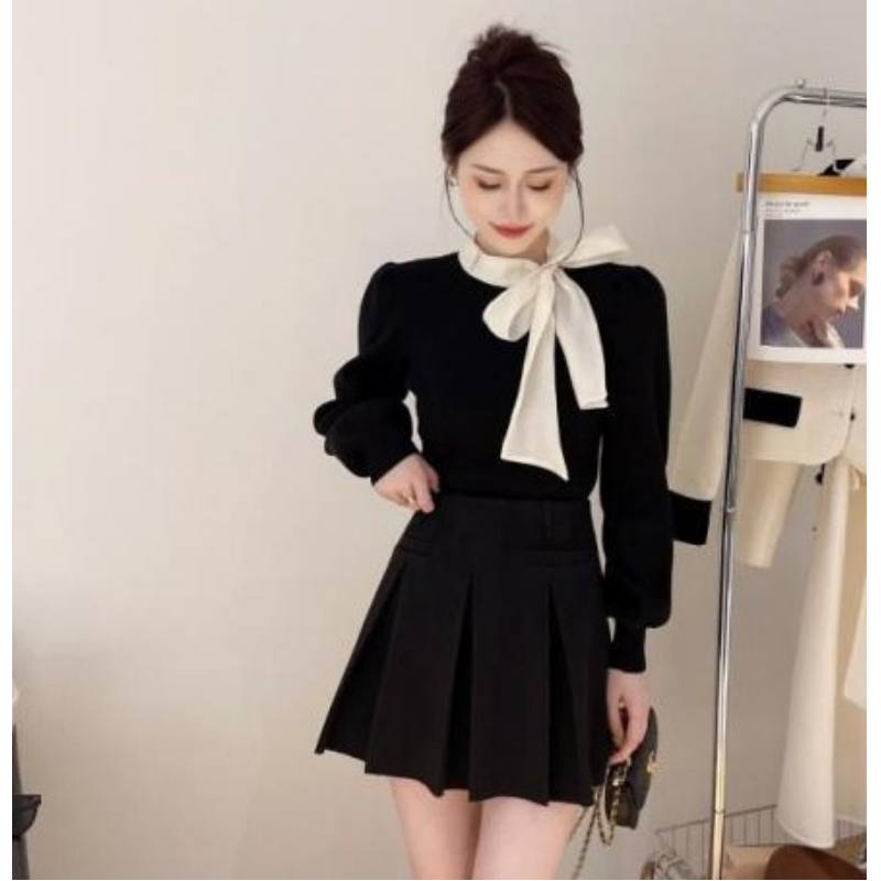 Winter Clothing Line - Wiosna Jesień Kobiety Wdzięku Bowknot Topy
