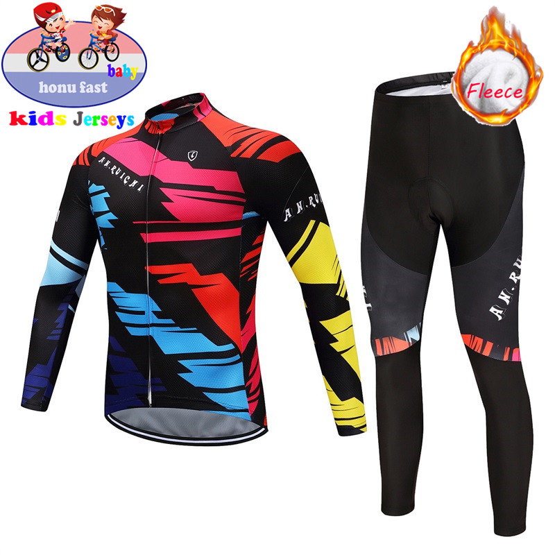 Winter Clothing Kids Sale - Chłopięcy zimowy komplet kolarski z polaru