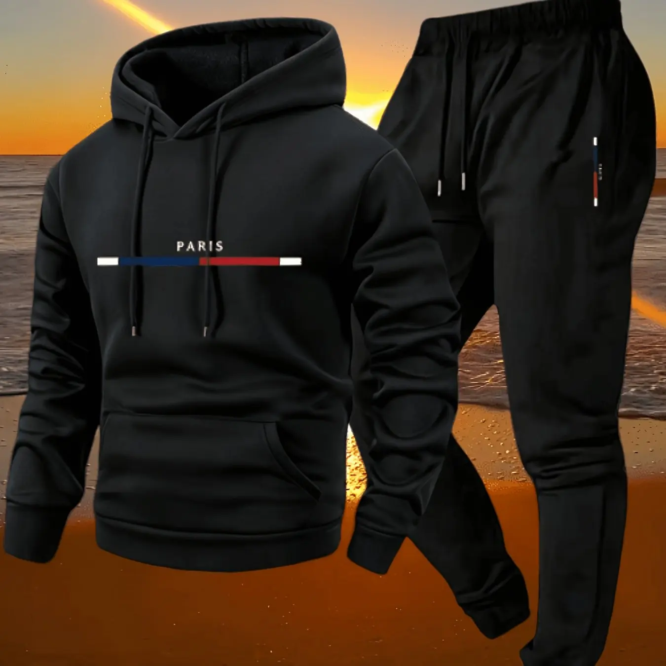 Fleece Hoodie Lined - Nowy jesienny komplet z kapturem dla