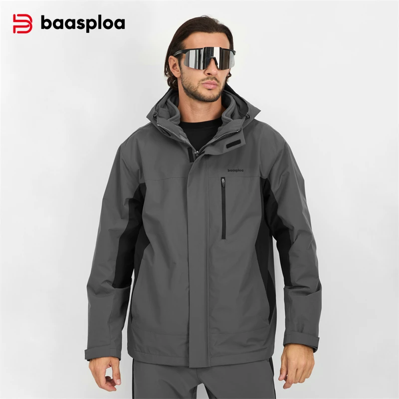 Fleece Hoodie Lined - Nowa męska kurtka Baasploa, outdoorowa, wspinaczkowa,