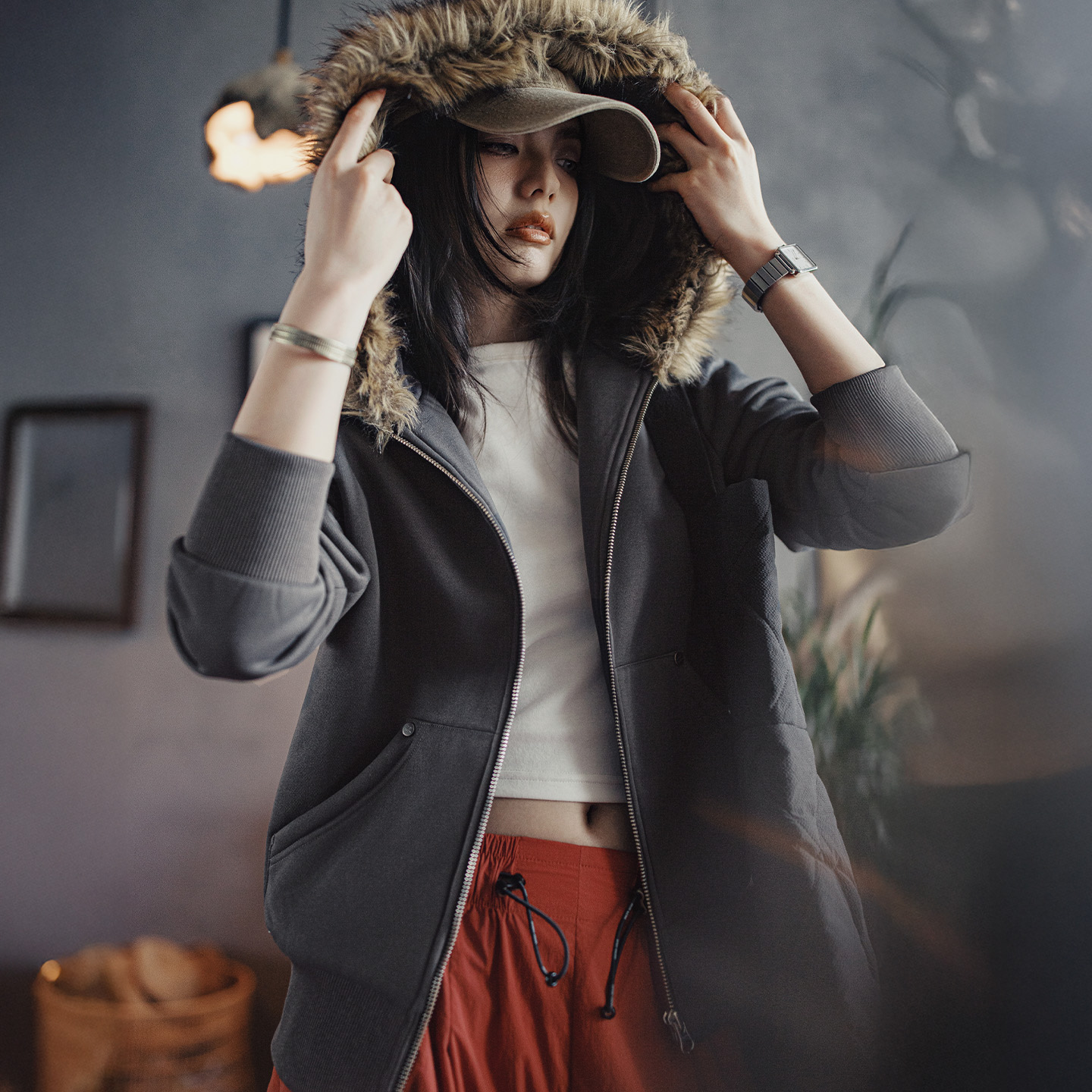 Damska bluza z kapturem na zam – Fleece Hoodie Lined recenzja i cena
