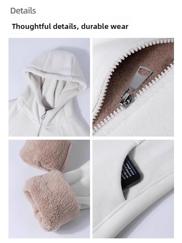 Gruba damska kurtka z polaru,  – Fleece Hoodie Lined recenzja i cena