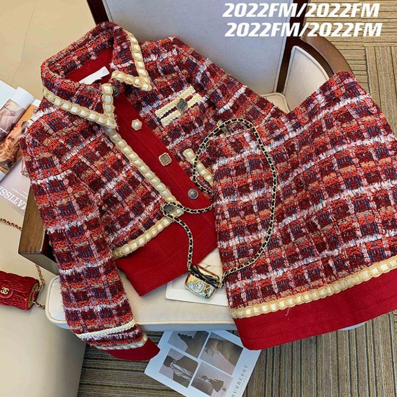 Kobiety elegancki Tweed czerwo – Winter Clothing Line recenzja i cena