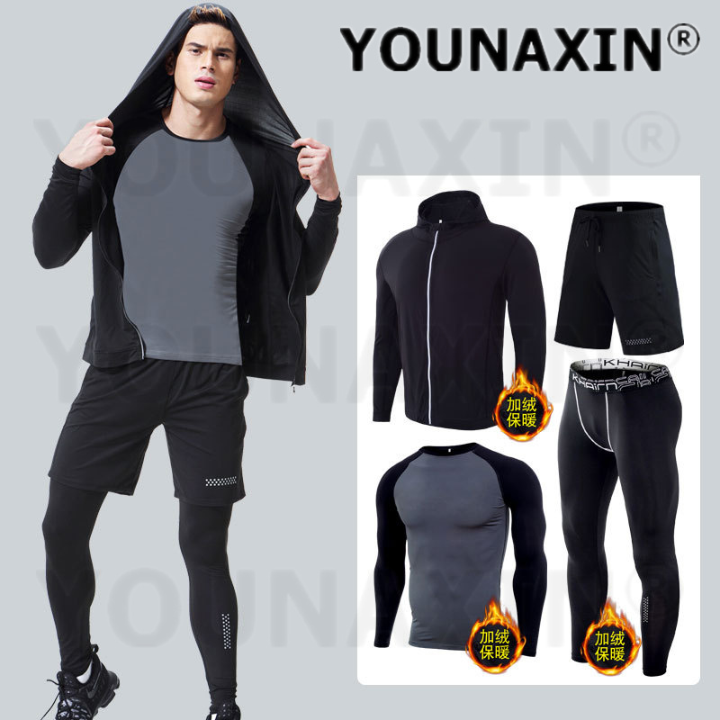 4-częściowy męski zestaw odzie – Winter Yoga Clothing recenzja i cena