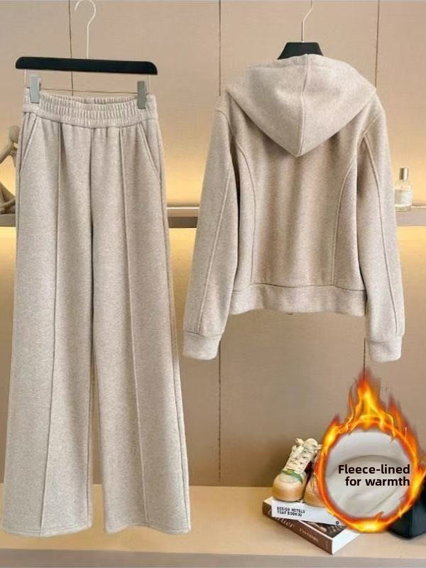 Zimowy damski komplet dwuczęśc – Fleece Hoodie Lined recenzja i cena