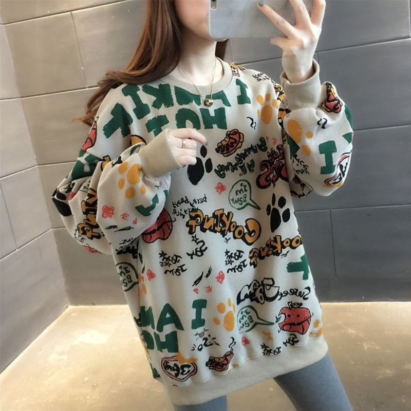 Luźne damskie bluzy z nadrukie – Winter Clothing Trends 2025 Women'S recenzja i cena