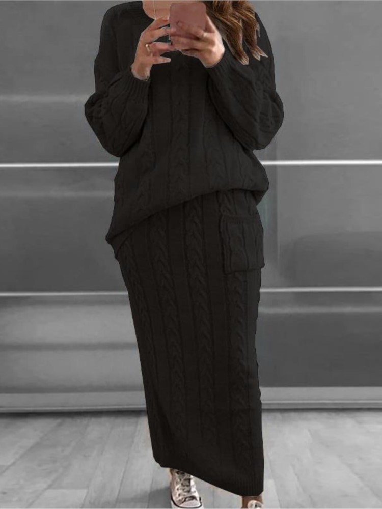 Modne dzianinowe komplety swet – Winter Clothing Line recenzja i cena