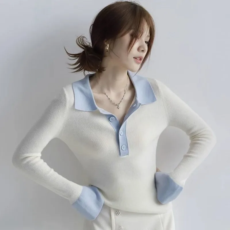 Woman Tshirt With Collar Autum – Winter Clothing Trends 2025 Women'S recenzja i cena