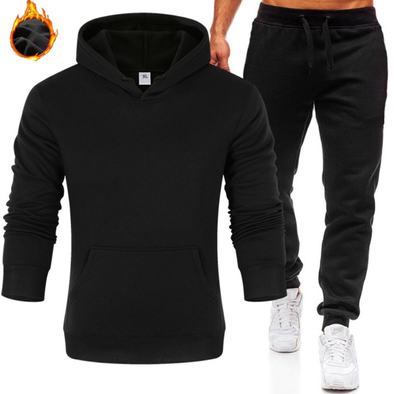 Męski zestaw dresowy z polarow – Fleece Hoodie Lined recenzja i cena